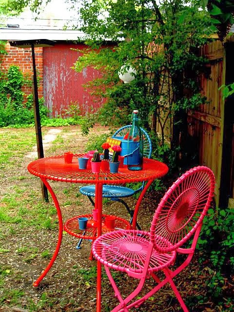 Outdoor Furniture, How To Prepare Metal Garden Furniture For Painting